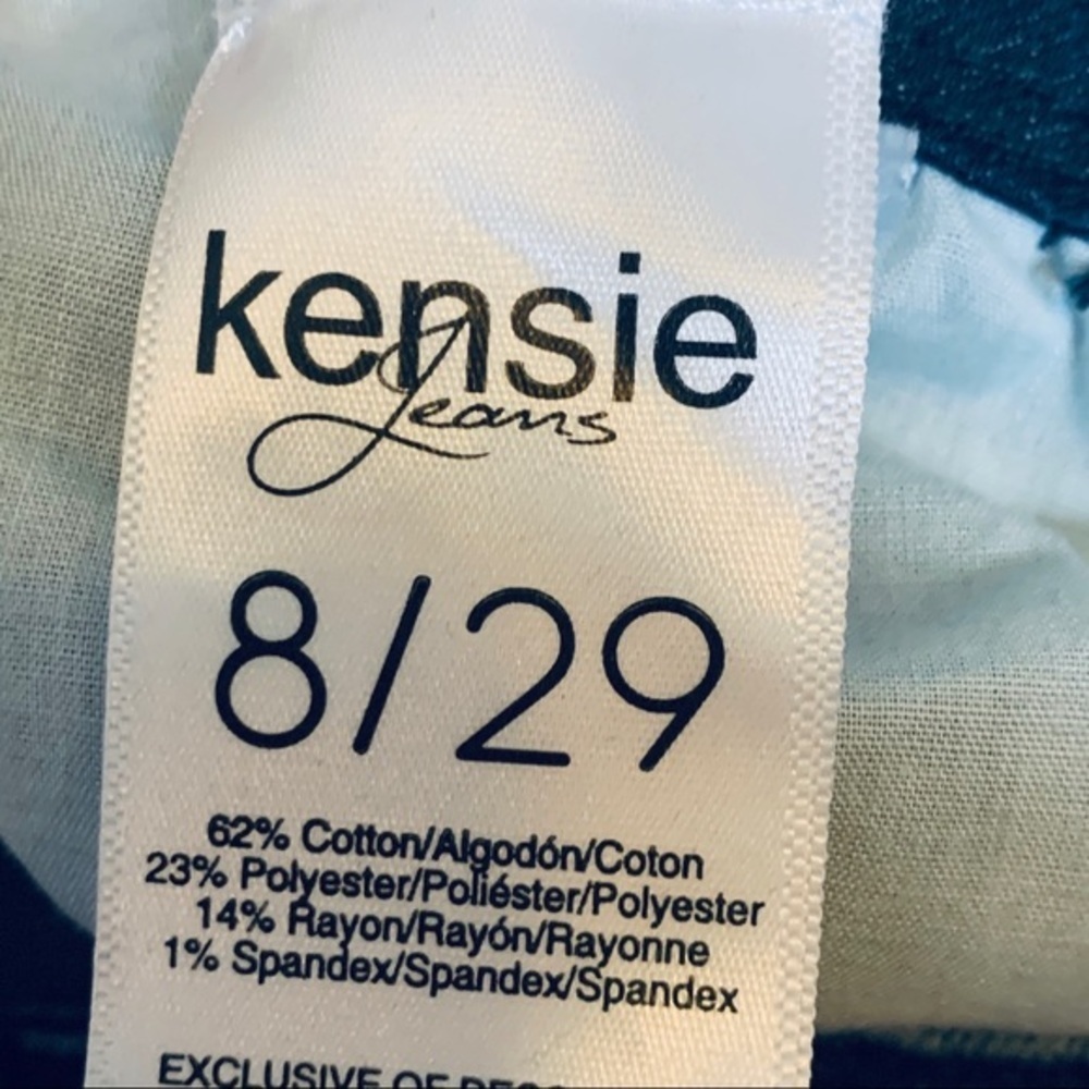 Kensie Skinny Embroidered Dark Wash Jeans-8 - Picture 9 of 9